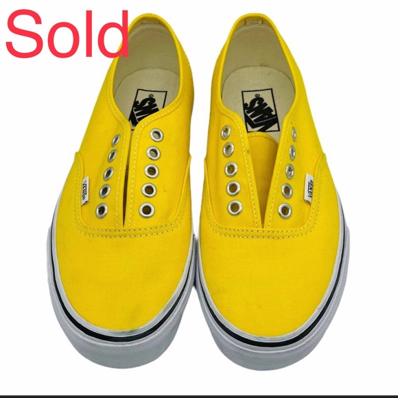 Vans Shoes - Vans Bright Yellow Authentic Canvas Sneakers 8